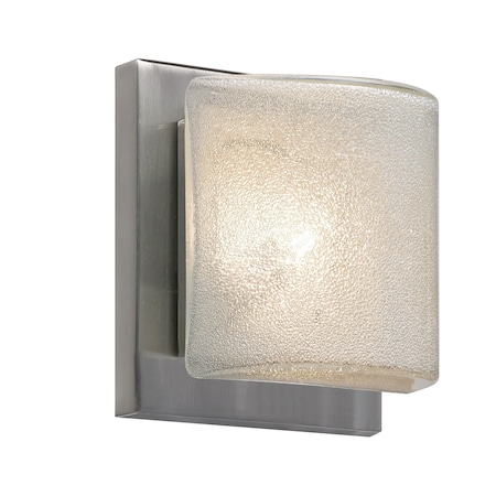 Besa Lighting Paolo Mini Sconce, Glitter, Satin Nickel Finish, 1x50W Halogen 1WS-7873GL-SN
